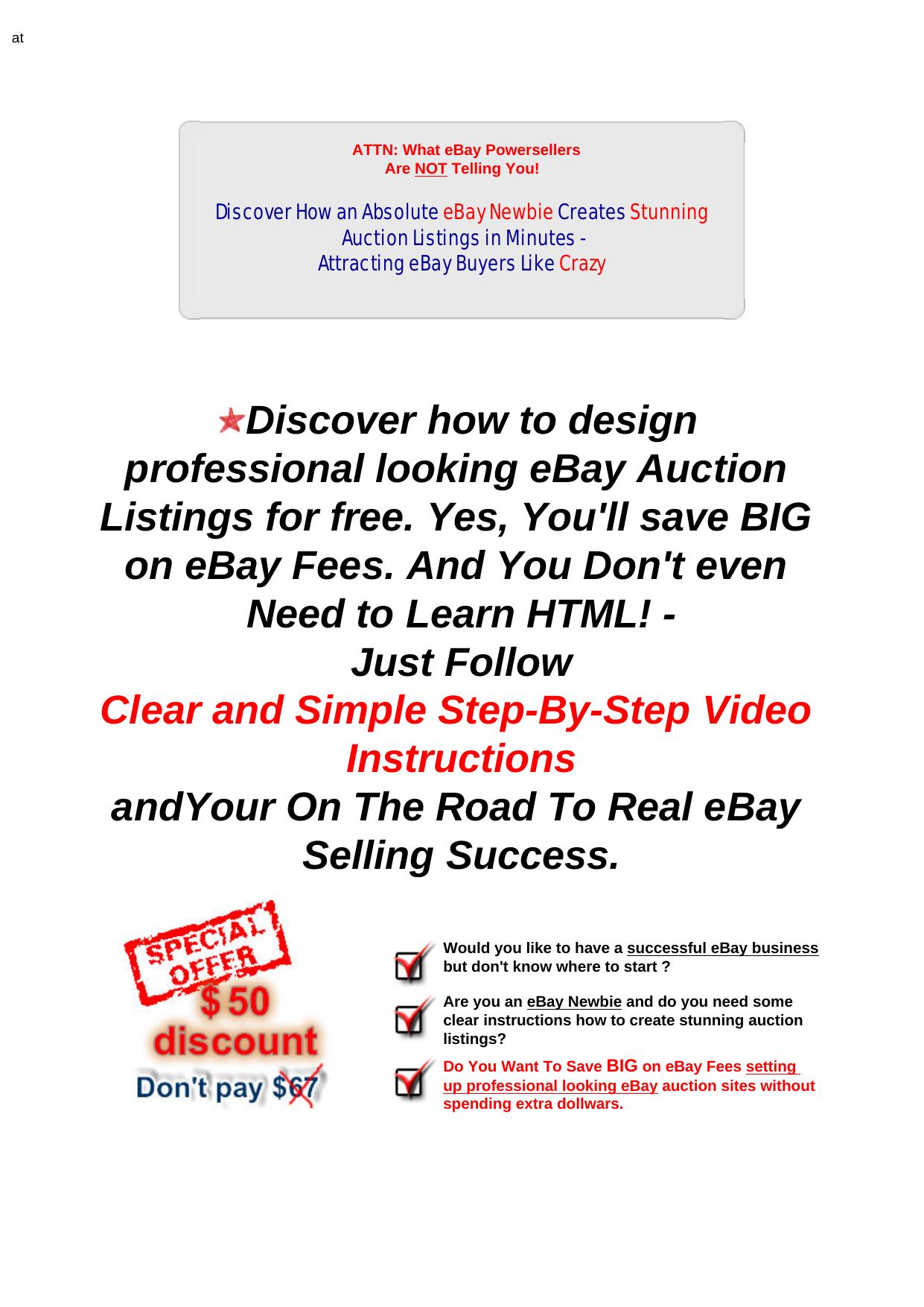 The EBay(R) Newbie Course. by Best of Kuszter's Collection