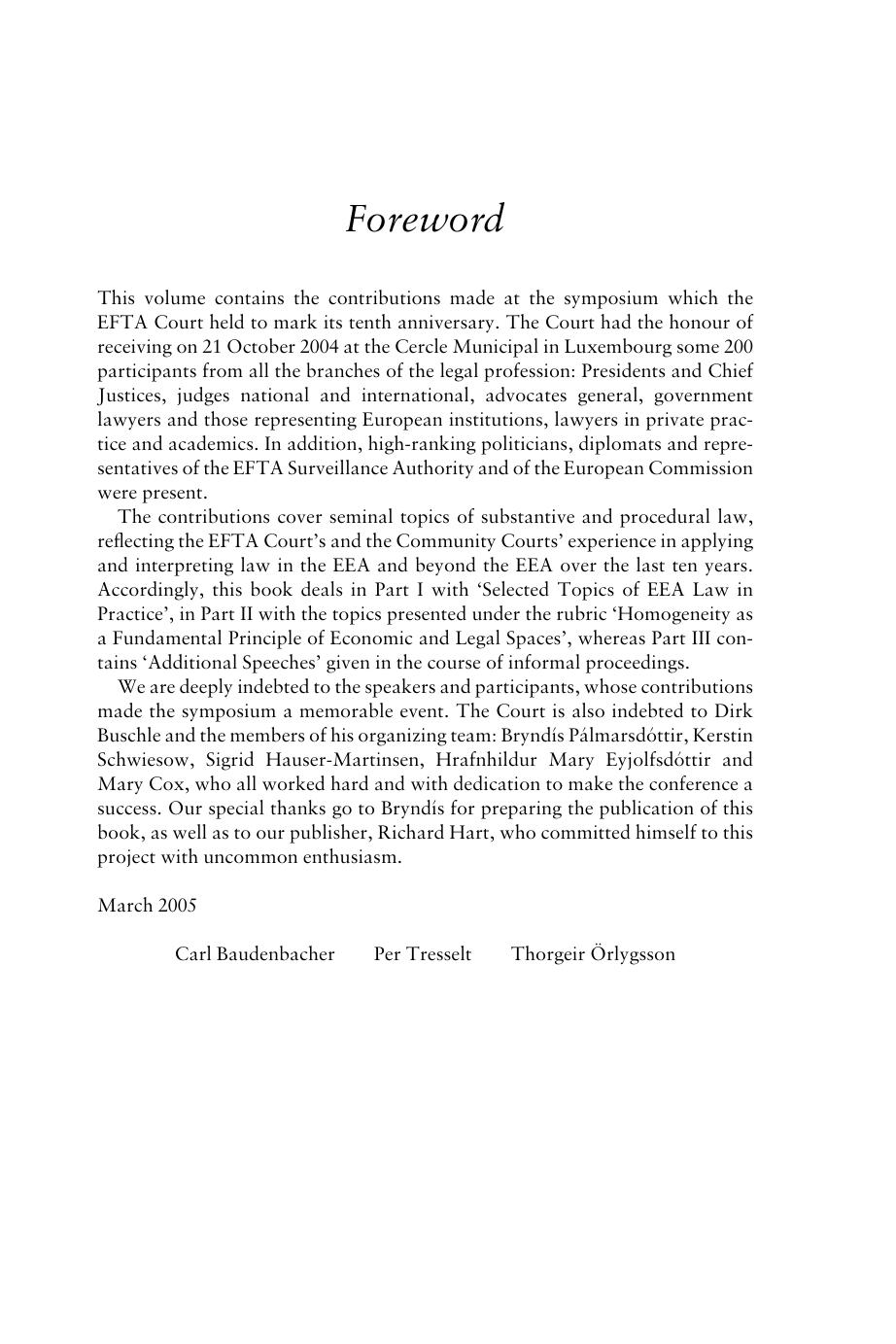 The EFTA Court: Ten Years On by Carl Baudenbacher; Per Tresselt; Thorgeir Orlygsson (editors)