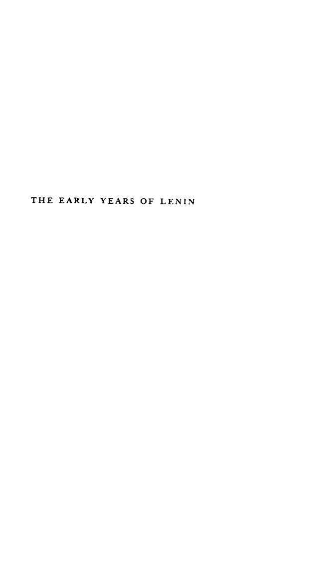 The Early Years of Lenin by Nikolai Valentinov