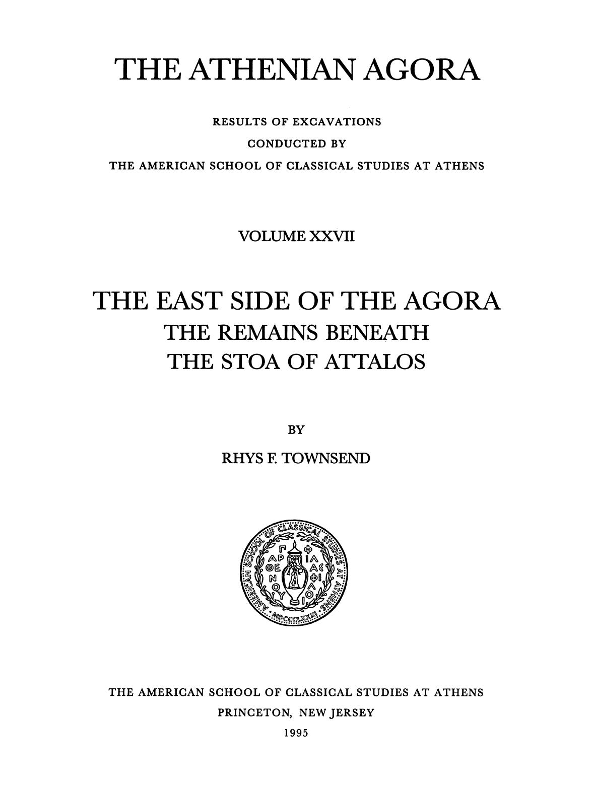 The East Side of the Agora: The Remains beneath. The Stoa of Attalos by The East Side of the Agora