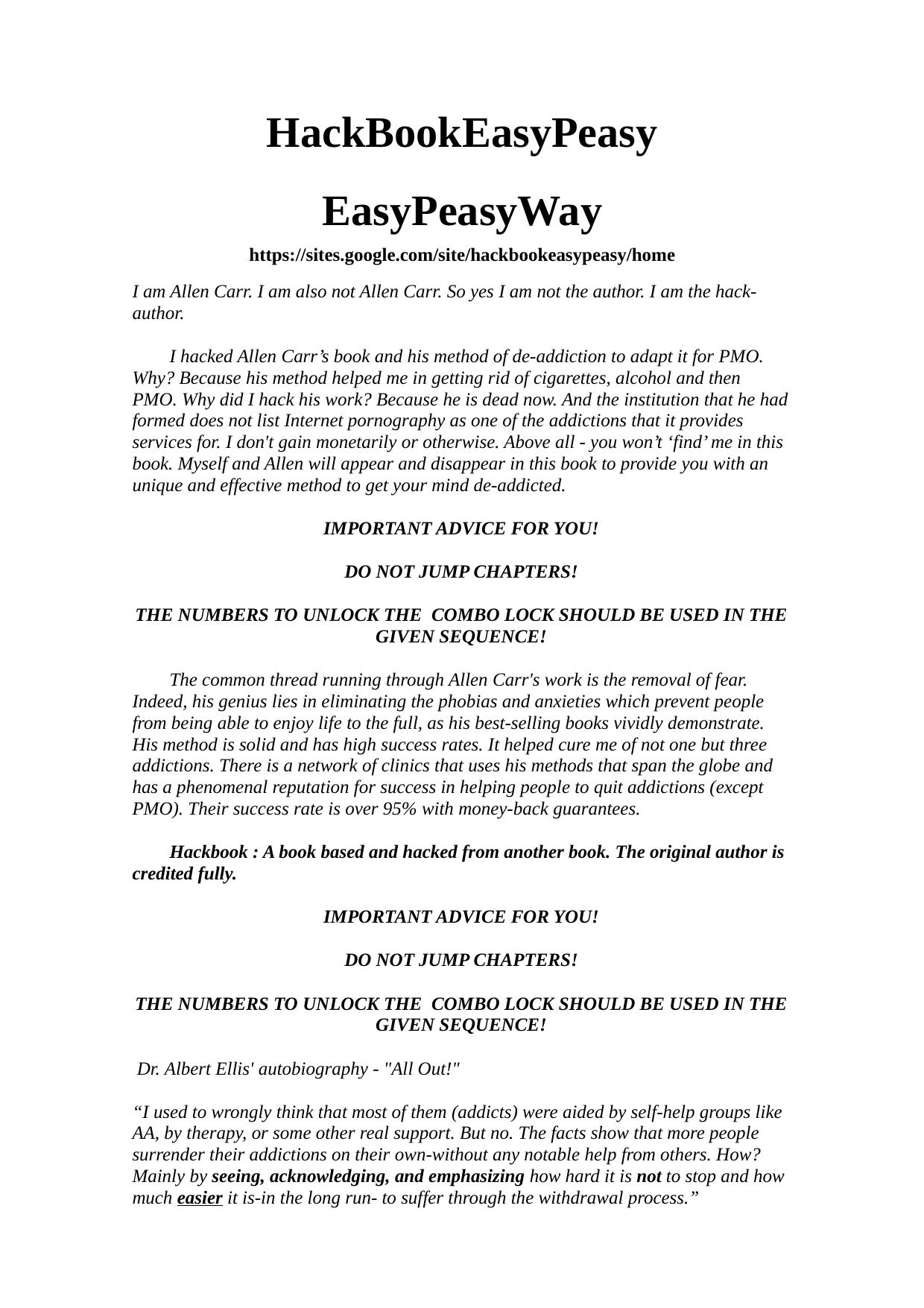 The EasyPeasy Way to Stop Pornography Addiction by Allen Carr HackAuthor