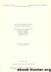 The Eddy Breeding Station : Institute of Forest Genetics : transcripts, 1967-1968 by University of California Libraries
