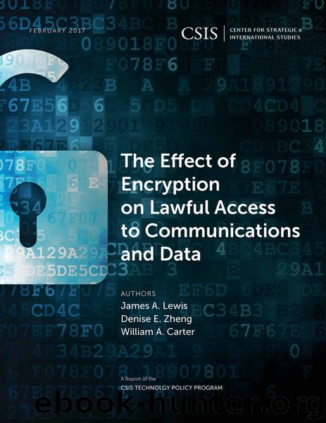The Effect of Encryption on Lawful Access to Communications and Data (CSIS Reports) by James A. Lewis & Denise E. Zheng & William A. Carter