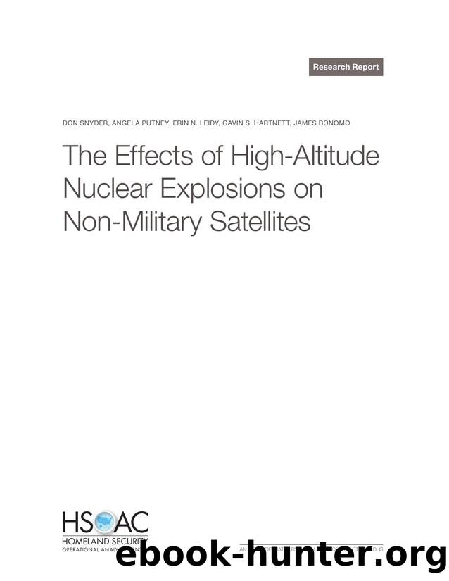 The Effects of High-Altitude Nuclear Explosions on Non-Military Satellites by Don Snyder Angela Putney Erin N. Leidy Gavin S. Hartnett James Bonomo