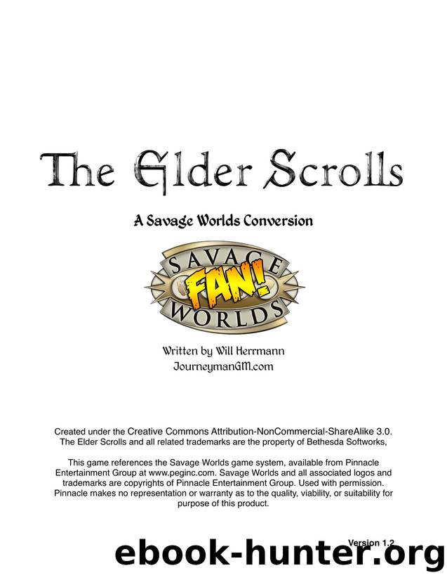 The Elder Scrolls for Savage Worlds v1.2 by Will Herrmann