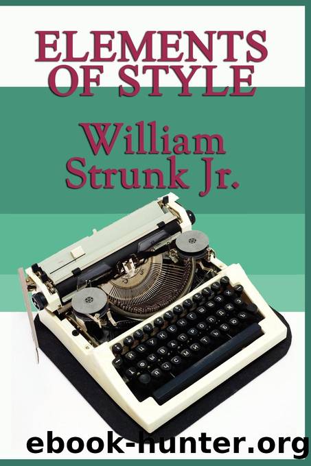 strunk and whites elements of style pdf free download