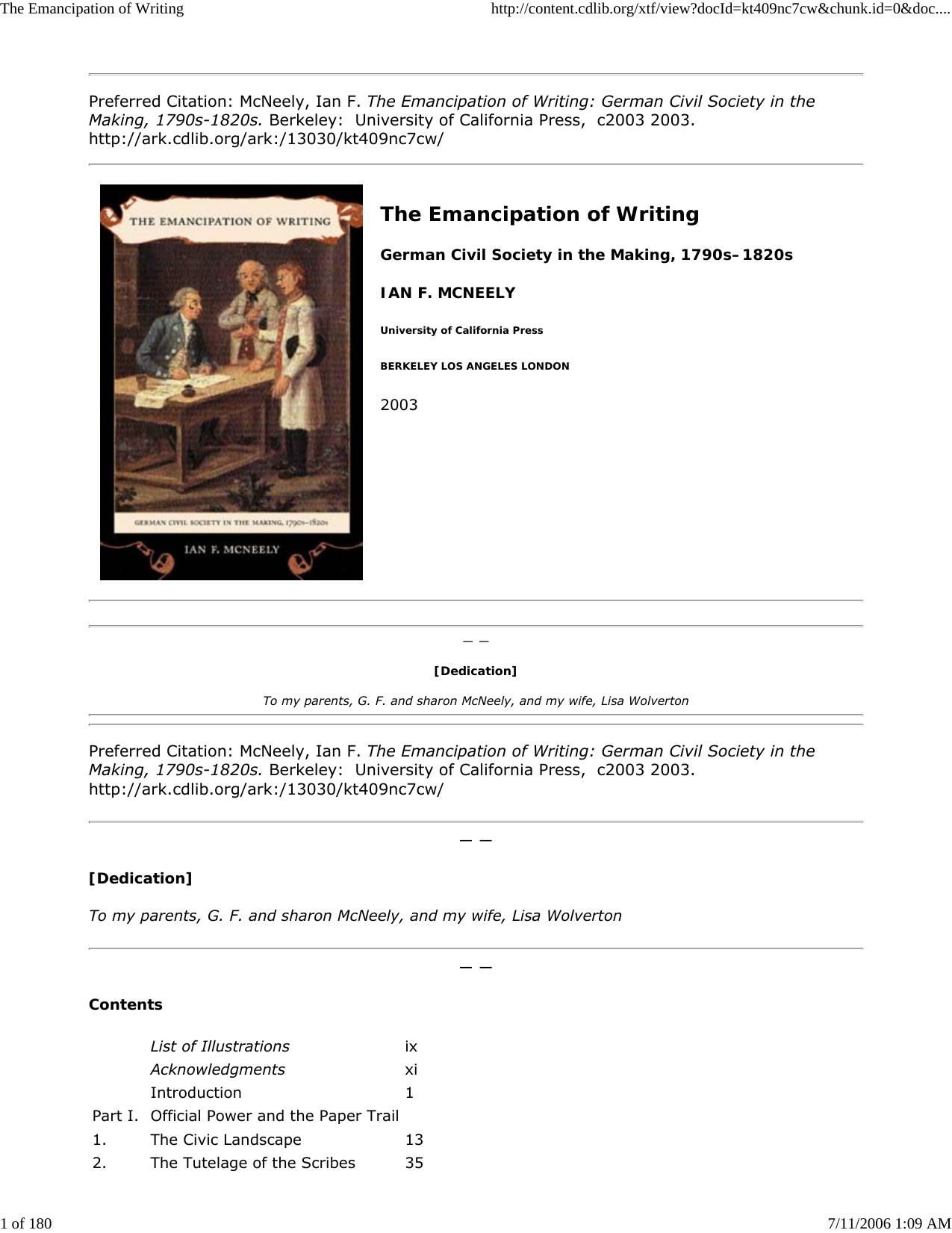The Emancipation of Writing by Master Clark