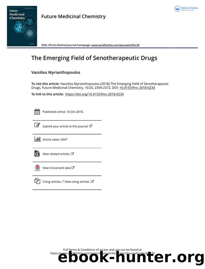 The Emerging Field of Senotherapeutic Drugs by Unknown