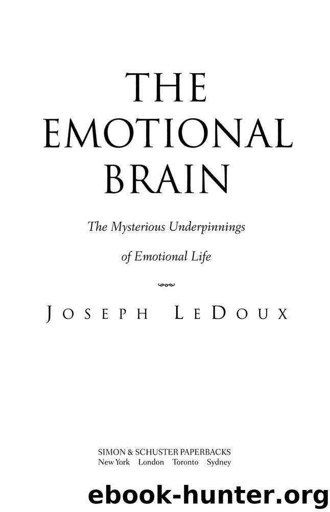 The Emotional Brain by Joseph LeDoux