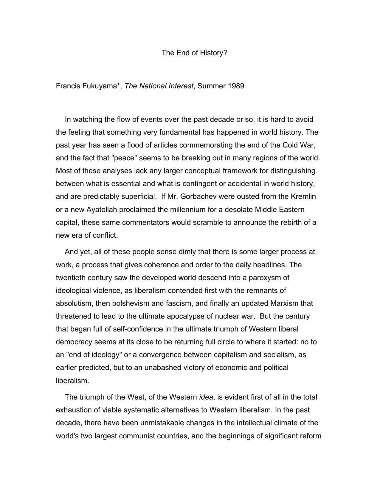 The End of History by josef svejk
