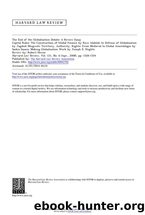 The End of the Globalization Debate: A Review Essay by Making Globalization Work by Joseph E. Stiglitz