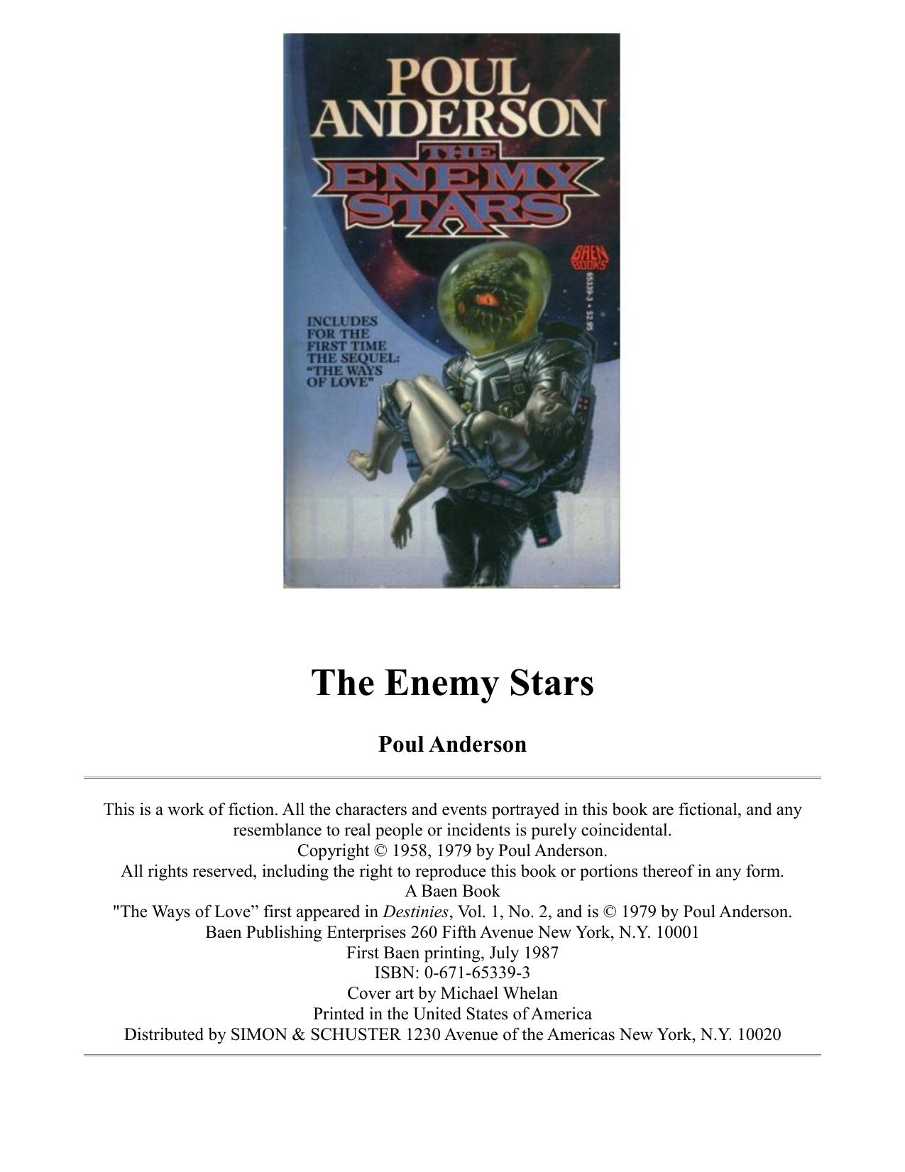 The Enemy Stars by Poul Anderson