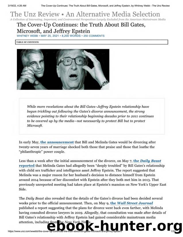The Epstein-Maxwell Operation -- FULL EXPOSÃE by Whitney Webb by Whitney Webb Jeffrey Epstein Ghislaine Maxwell
