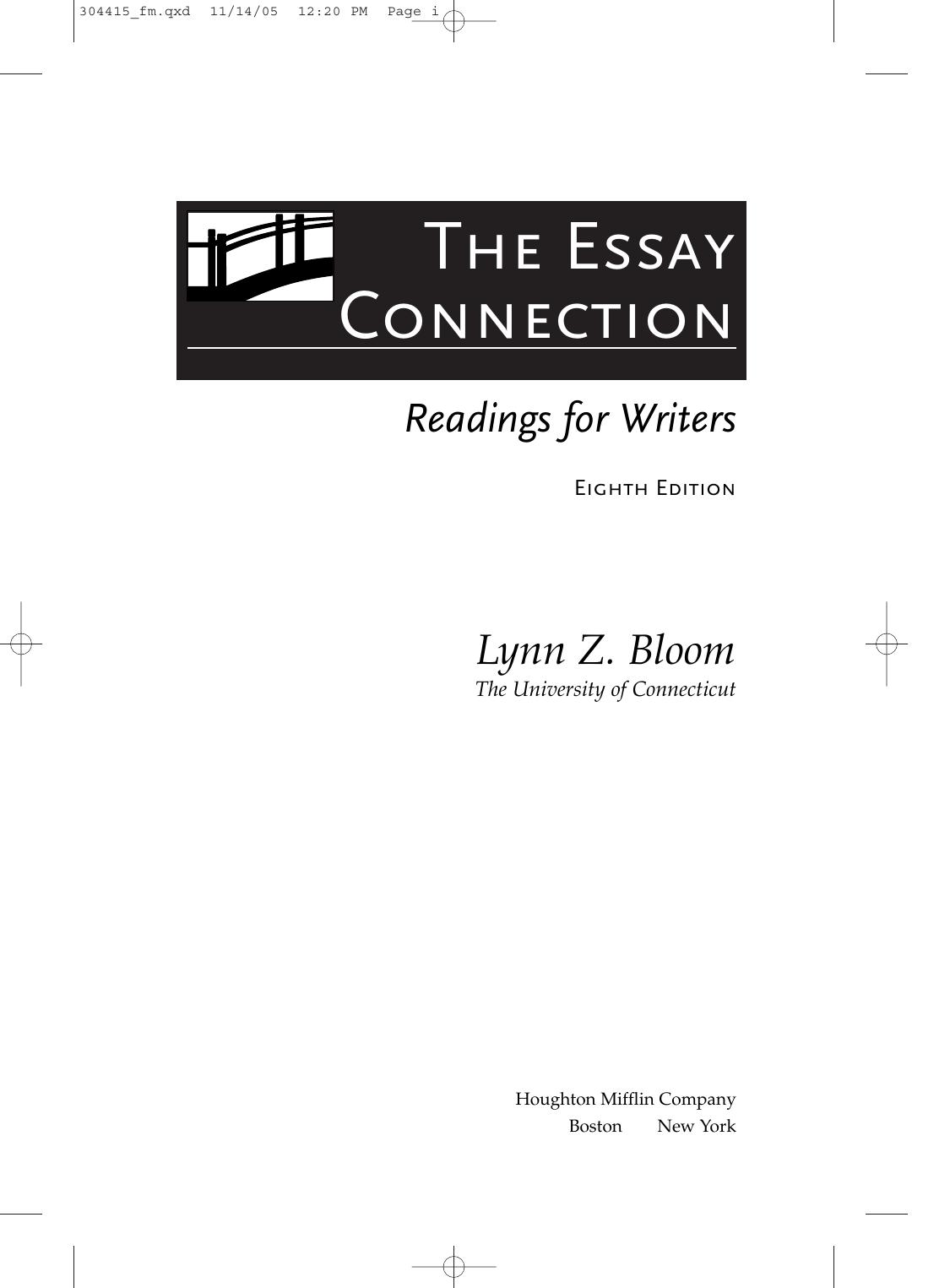 The Essay Connection by Lynn Z. Bloom