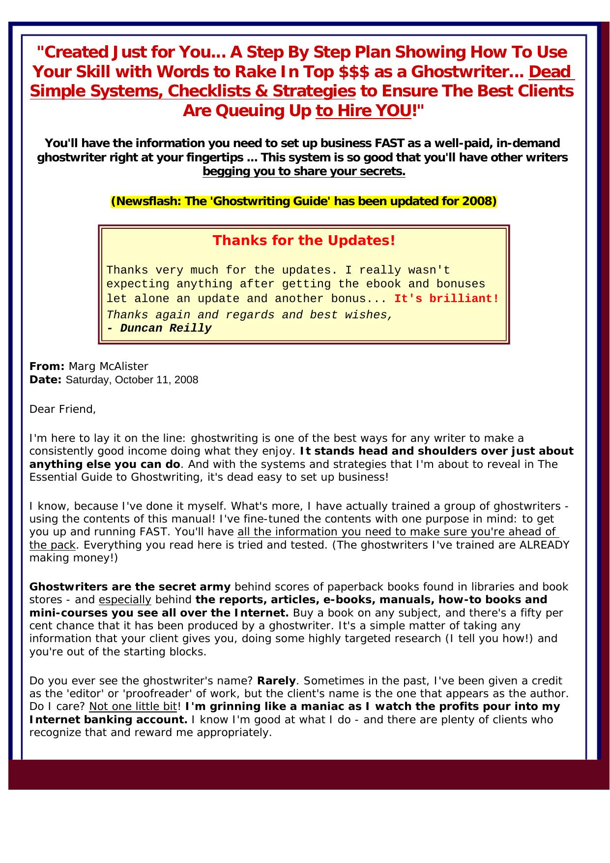 The Essential Guide To Ghostwriting. by Best of Kuszter's Collection