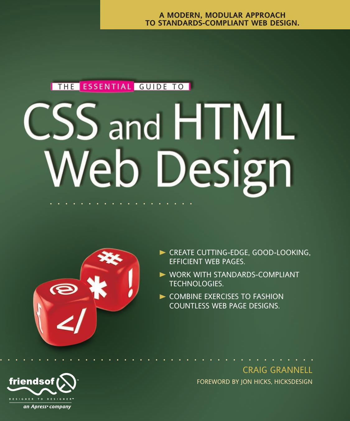 The Essential Guide to CSS and HTML Web Design by Unknown