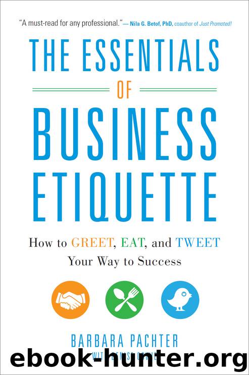 The Essentials of Business Etiquette by Barbara Pachter
