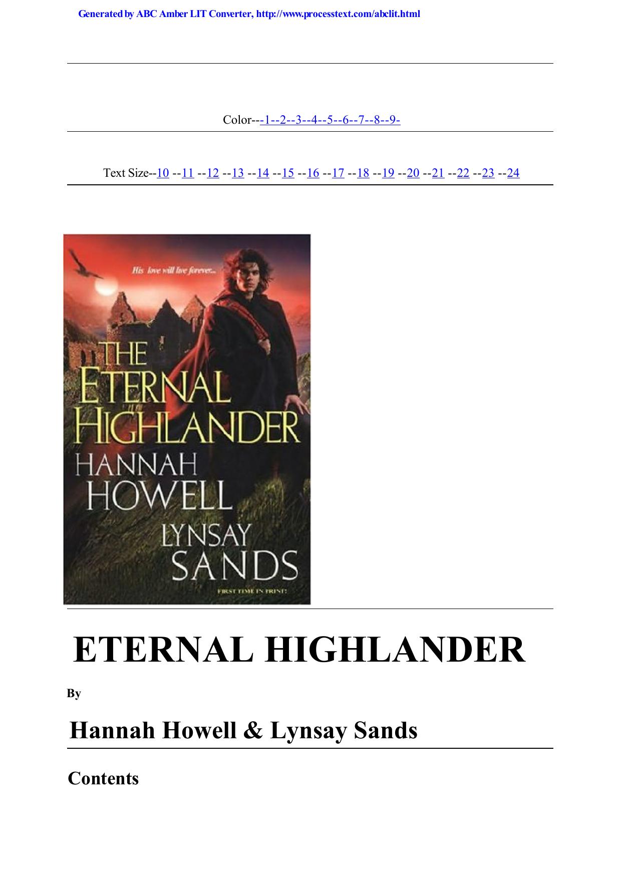The Eternal Highlander by Hannah Howell Lynsay Sands