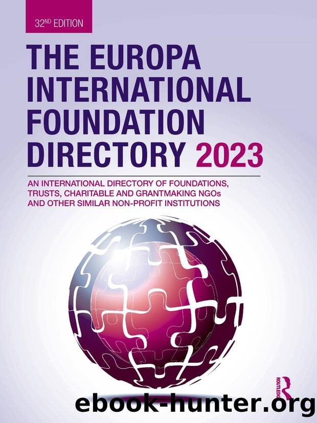 The Europa International Foundation Directory 2023 by Europa Publications (editor)