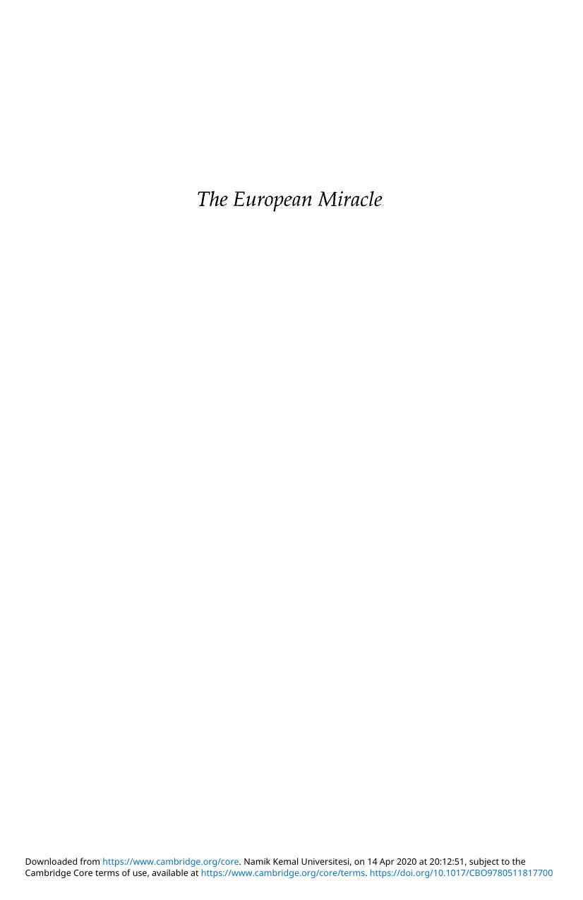 The European miracle : environments, economies, and geopolitics in the history of Europe and Asia by Eric Lionel Jones