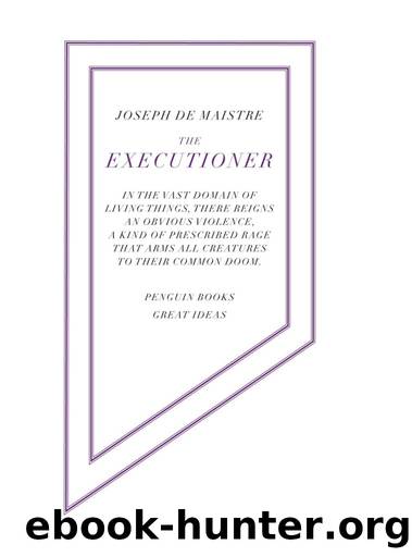 The Executioner by Joseph de Maistre