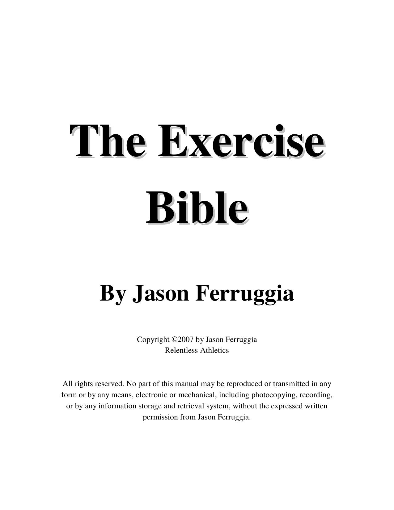 The Exercise Bible by Unknown