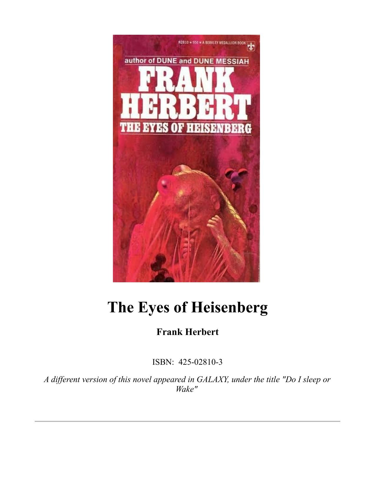 The Eyes of Heisenberg by Frank Herbert