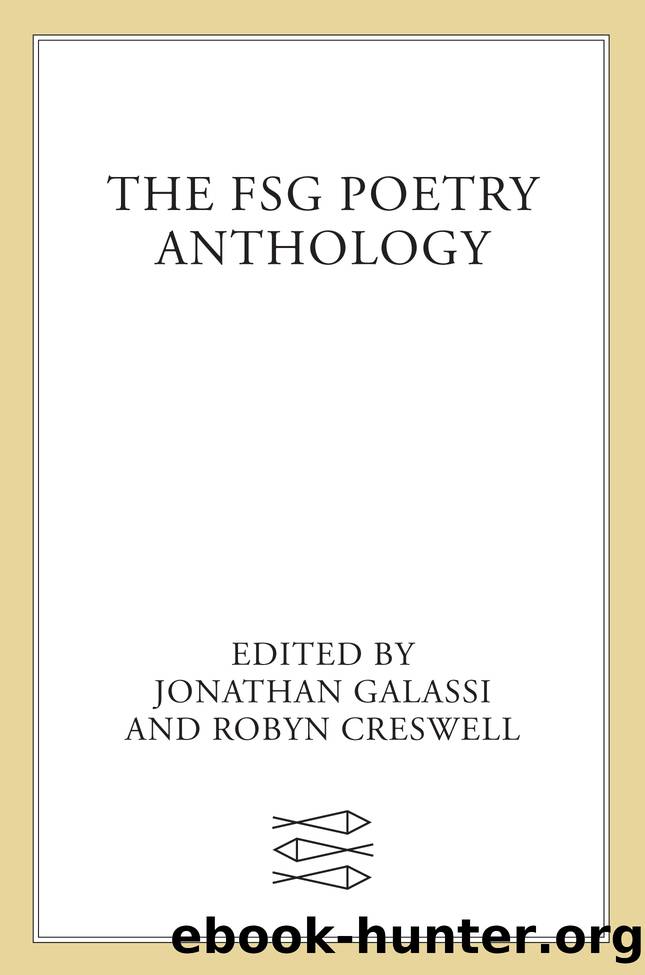 The FSG Poetry Anthology by Jonathan Galassi