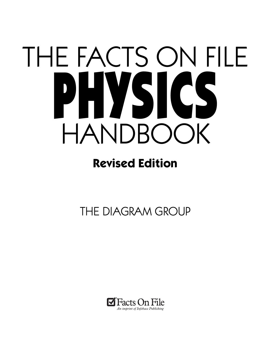 The Facts on File physics handbook by Diagram Group