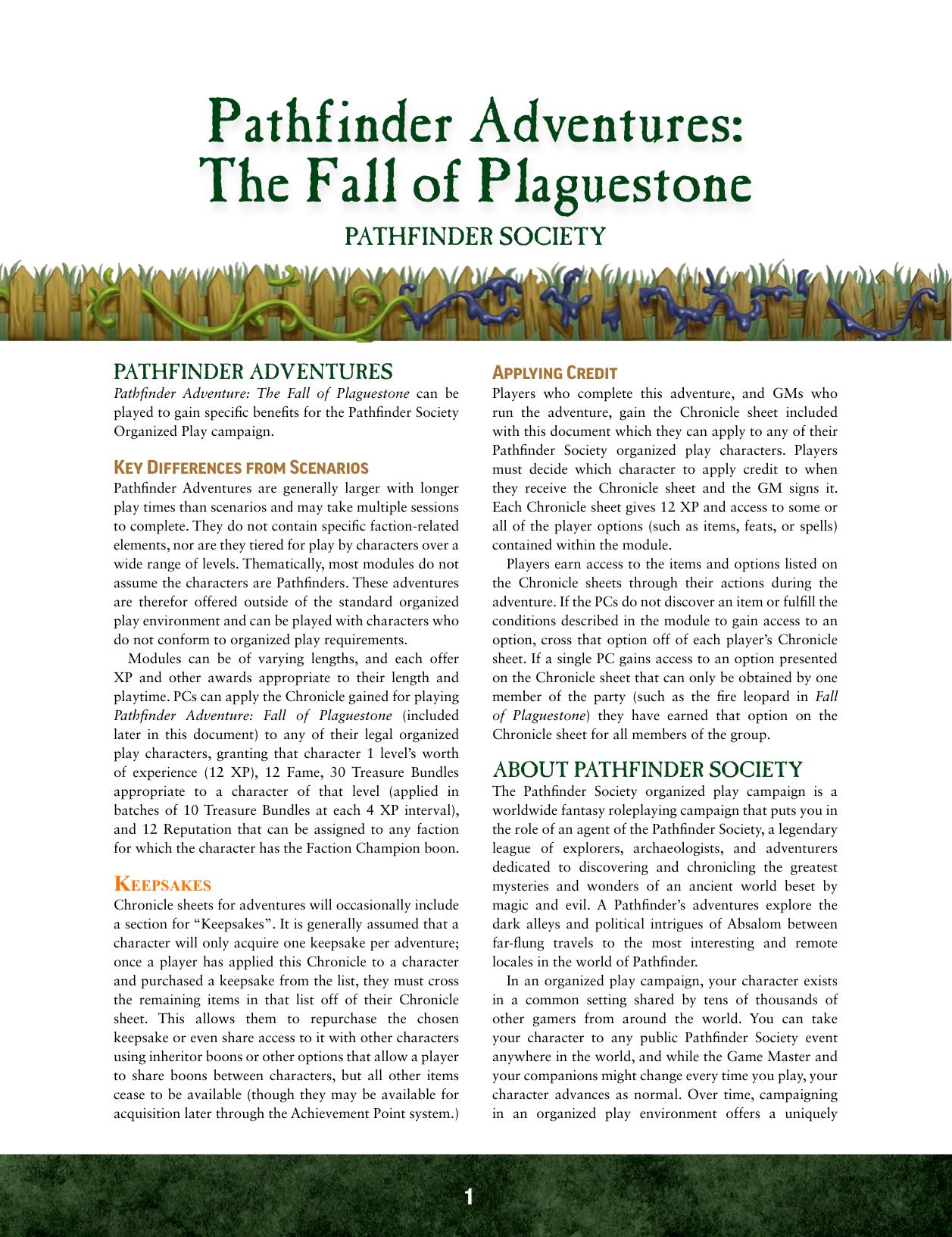 The Fall of Plaguestone by Chronicle Sheet