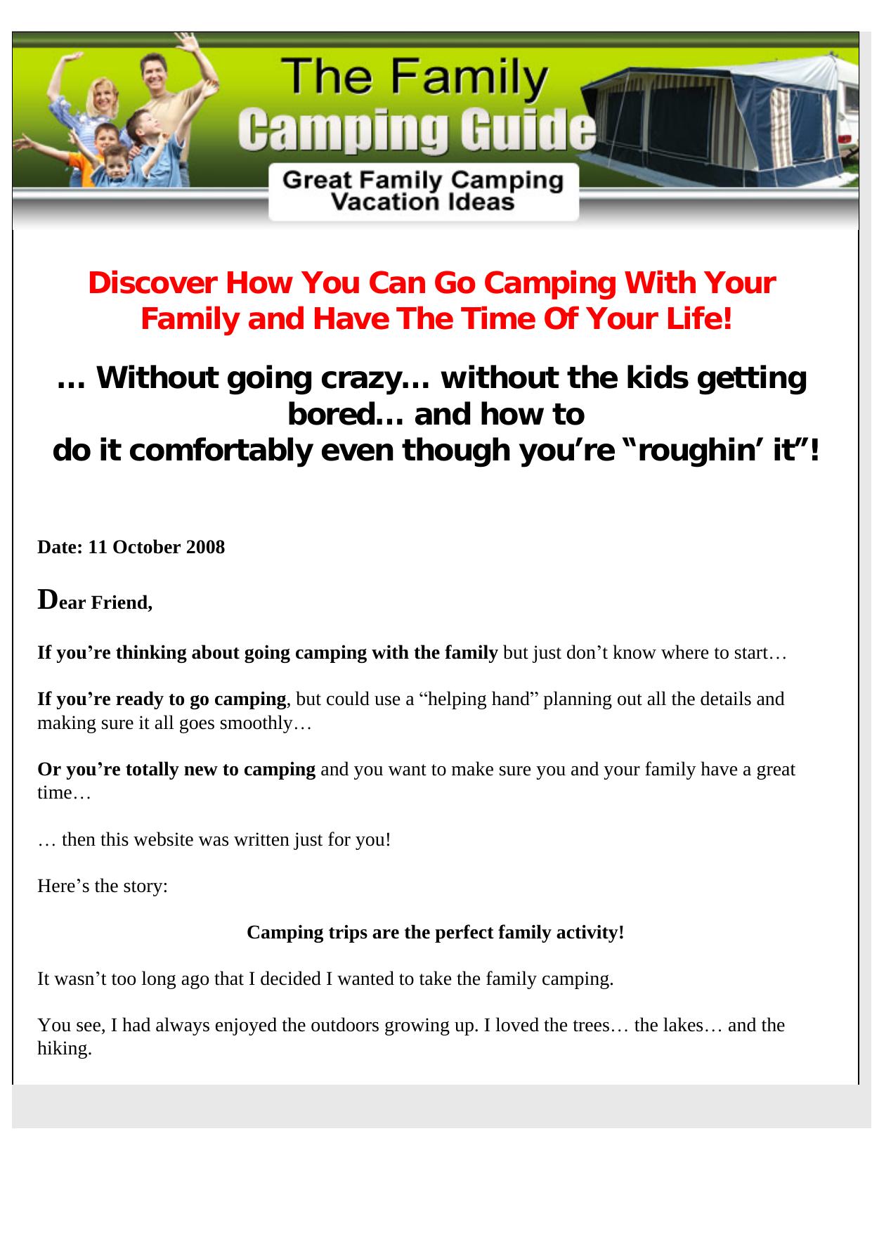 The Family Camping Guide. by Best of Kuszter's Collection