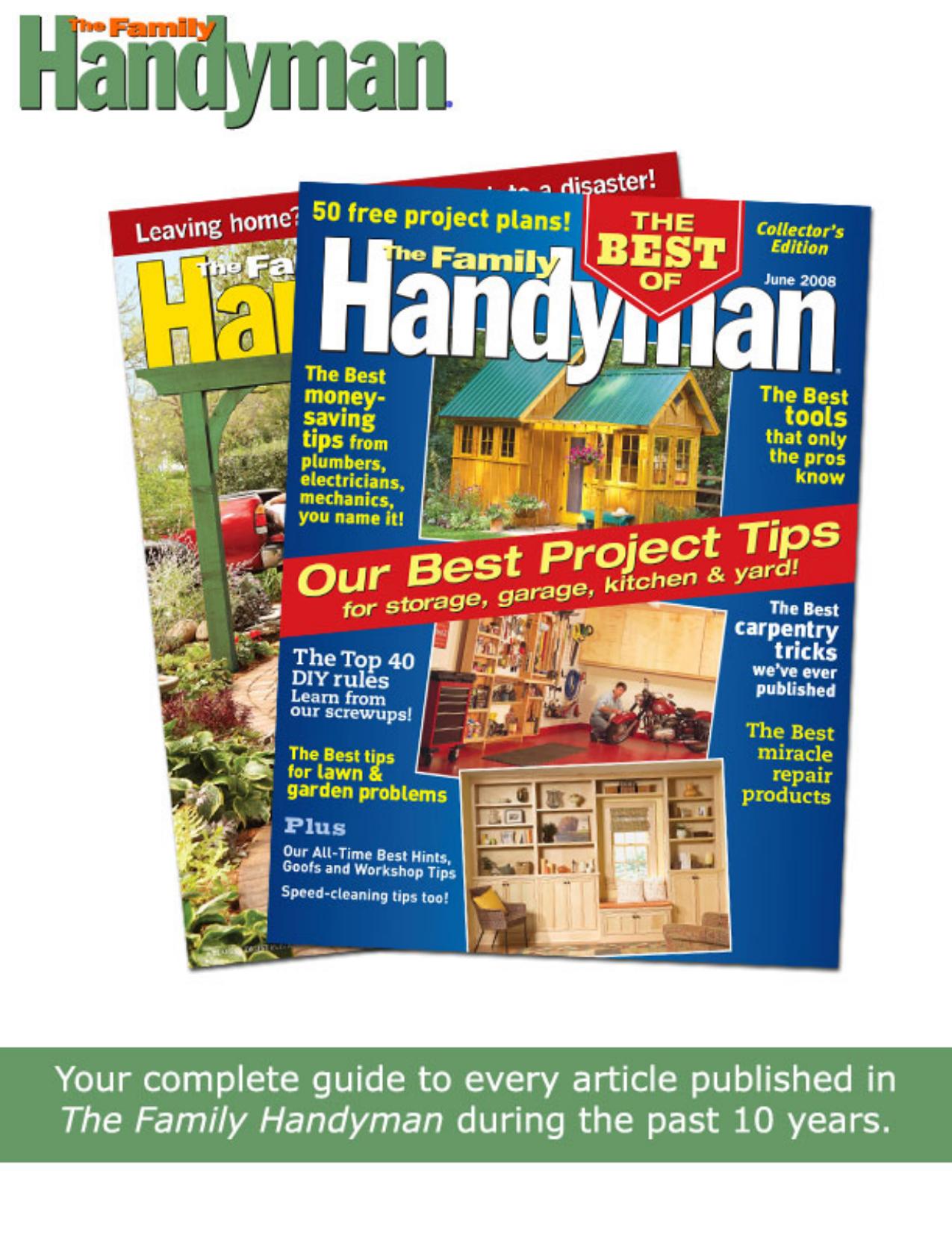 The Family Handyman-10 Year Index by Unknown