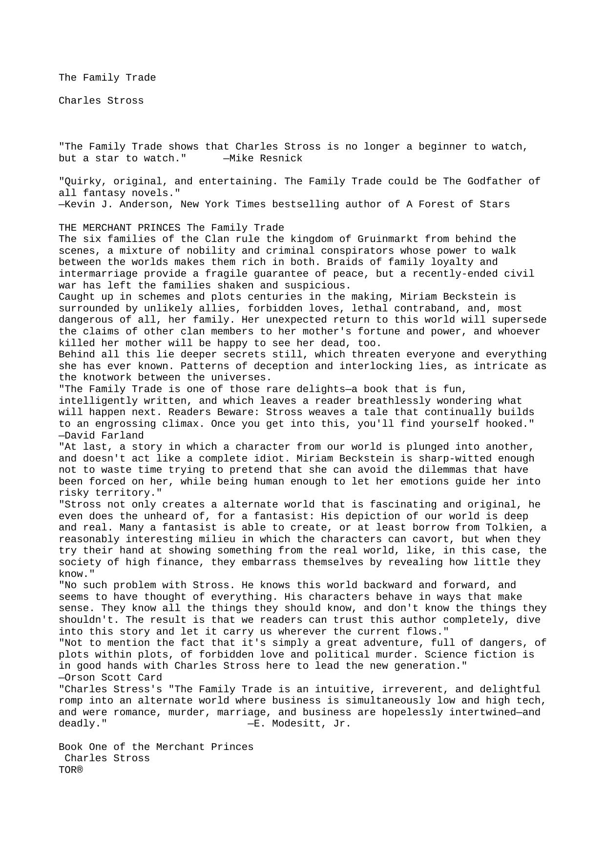 The Family Trade by mario