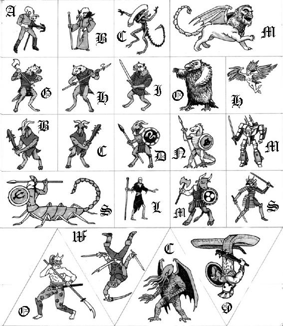 The Fantasy Trip Counters Outsourced Monsters by Unknown