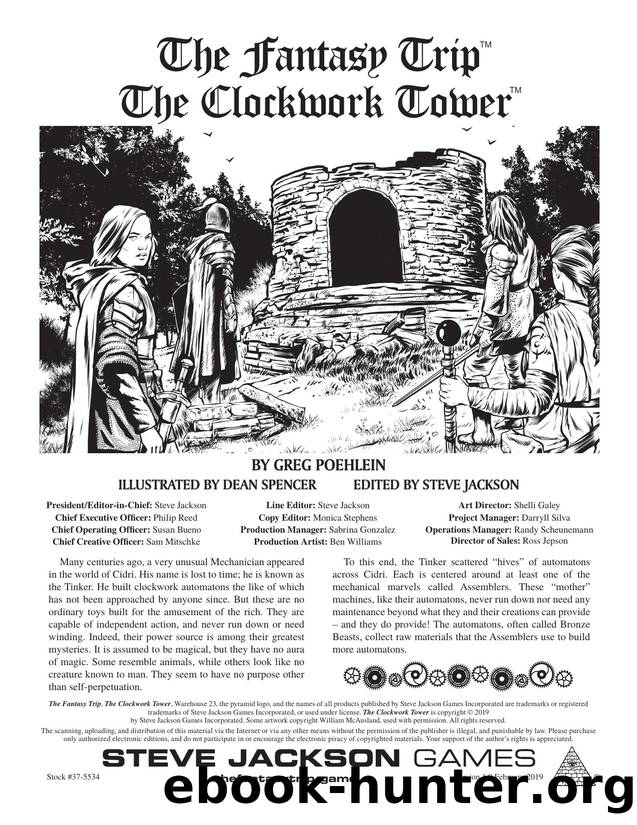 The Fantasy Trip SJG The Clockwork Tower by Unknown