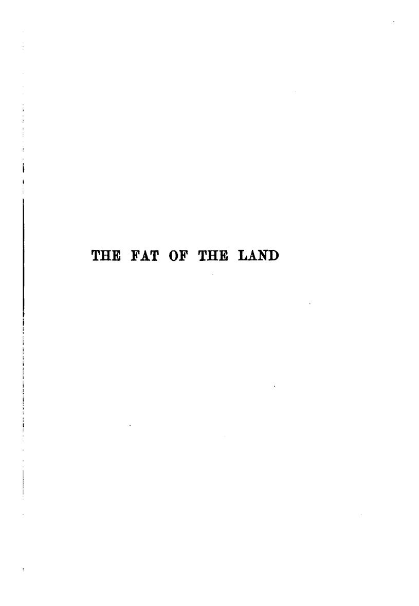 The Fat of the Land by John Williams Streeter