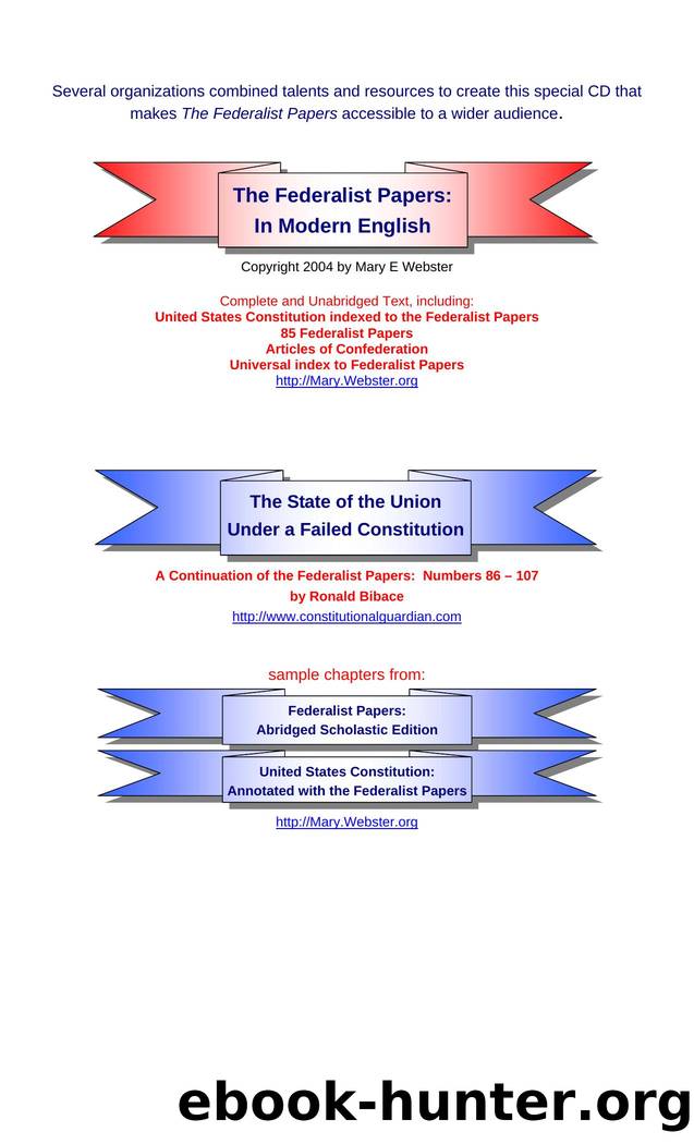 The Federalist Papers in Modern Language by Unknown