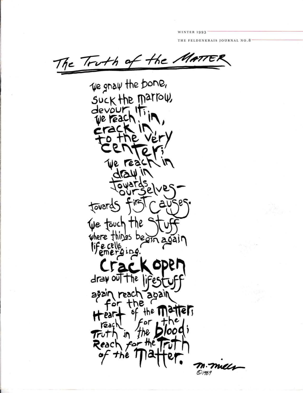 The Feldenkrais Journal #8 General Issue by Elizabeth Beringer (ed.)
