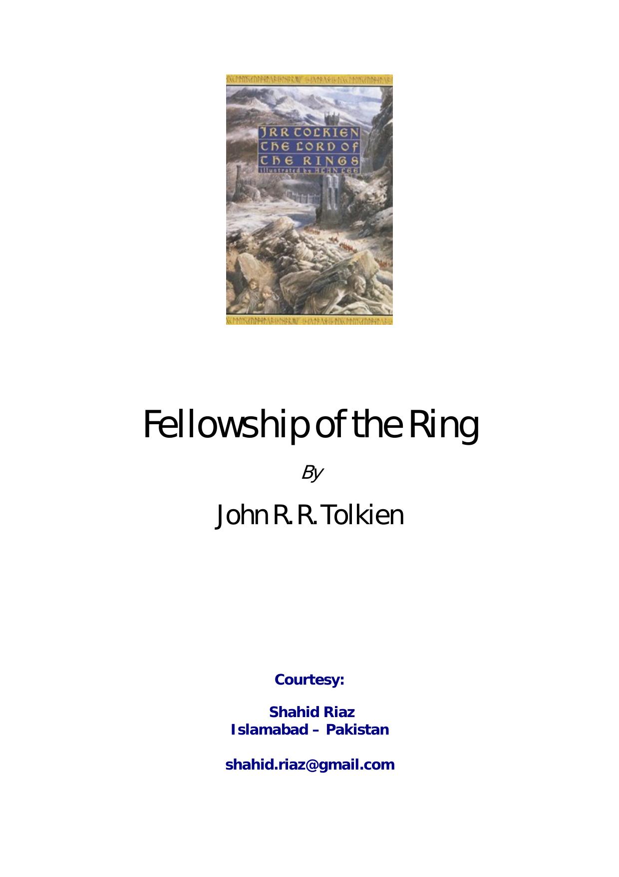 The Fellowship of the Ring by J.R.R. Tolkien & Alan Lee