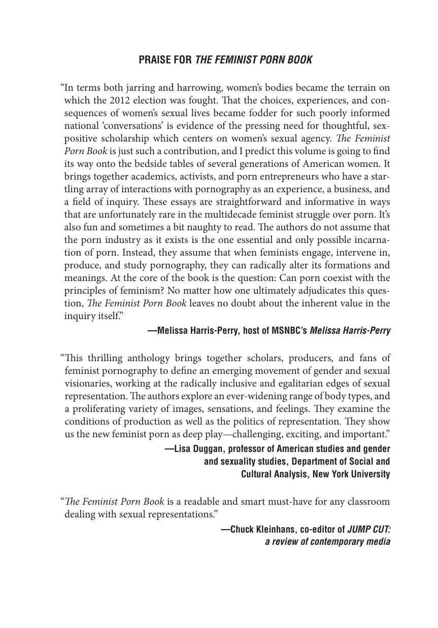 The Feminist Porn Book by The Politics of Producing Pleasure by Tristan Taormino