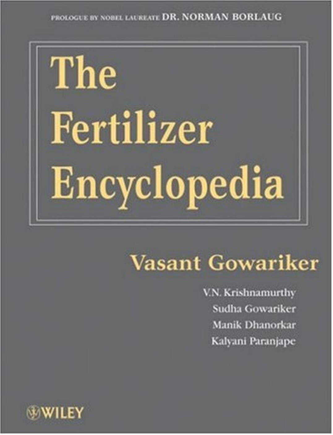 The Fertilizer Encyclopedia by unknow