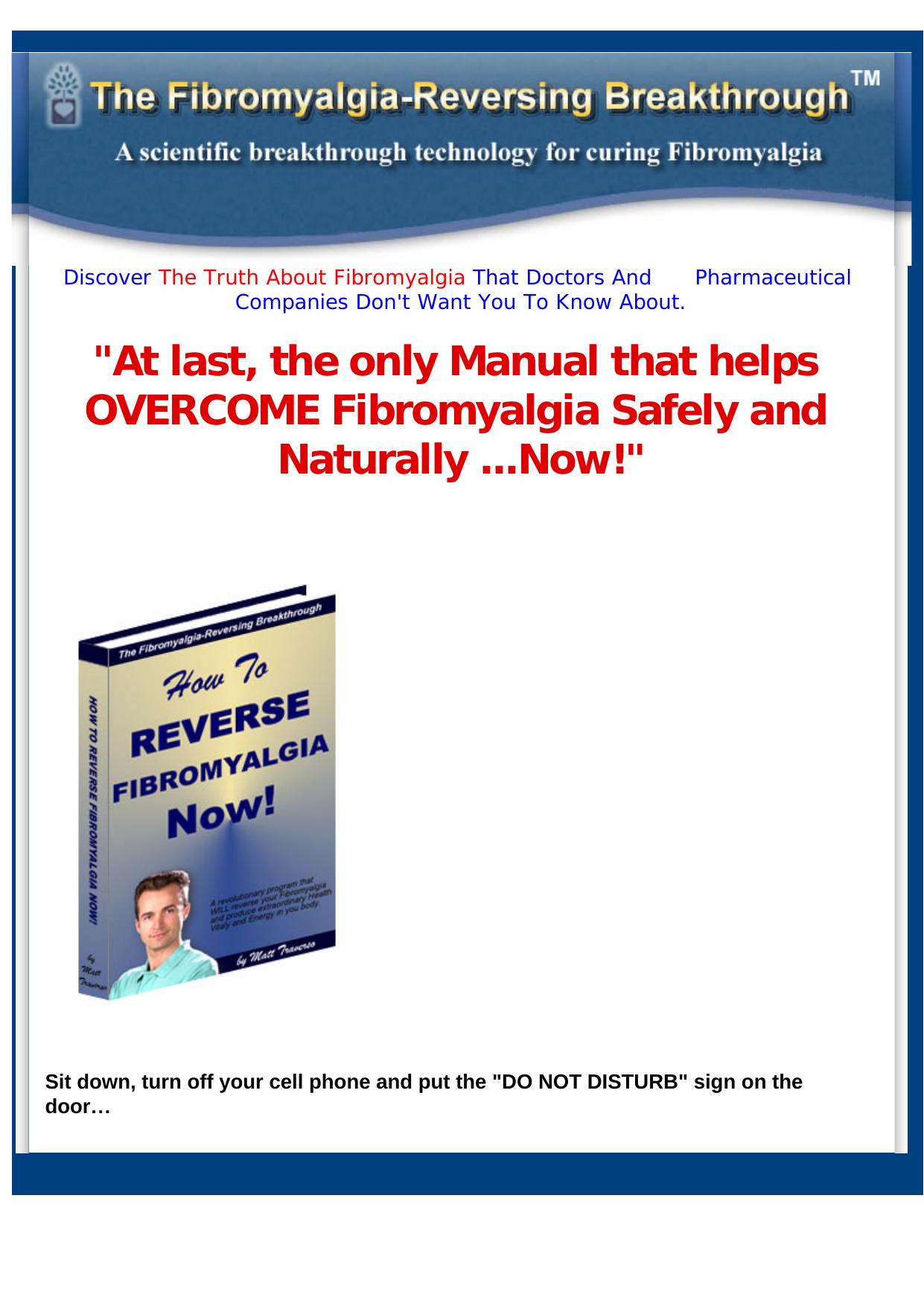 The Fibromyalgia-Reversing Breakthrough -New Site - Great Conversions- by Best of Kuszter's Collection