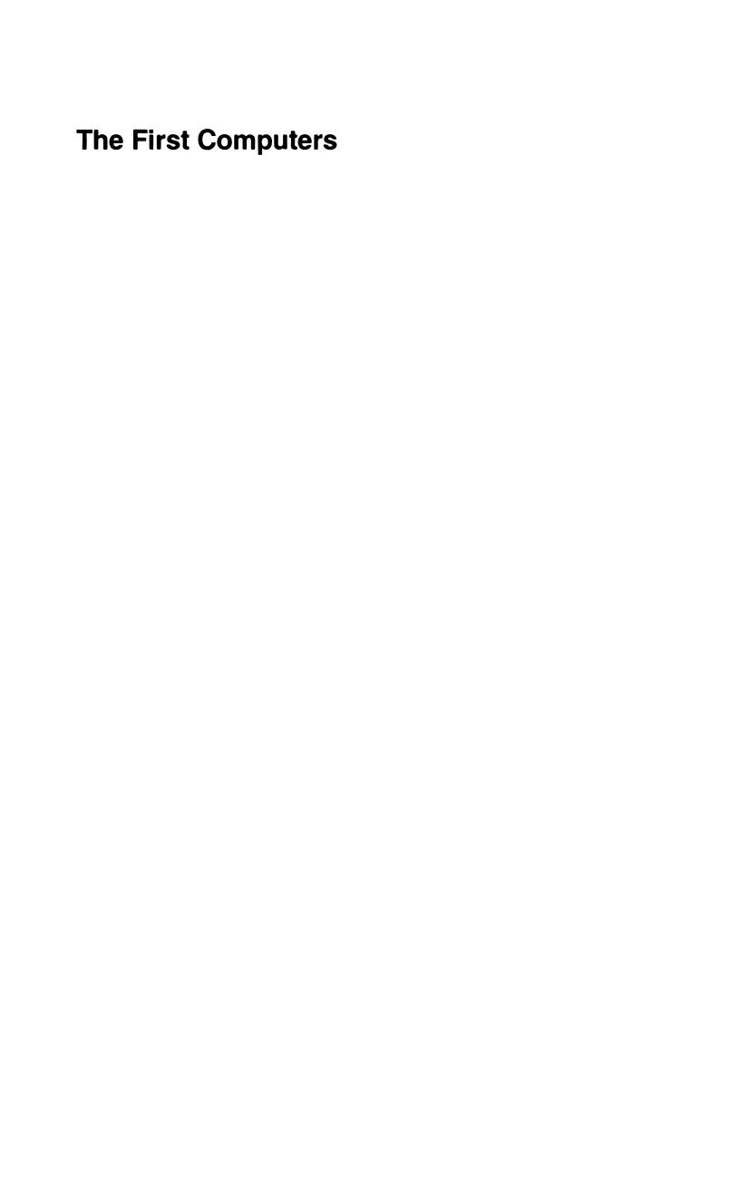 The First Computers--History and Architectures by Raul Rojas Ulf Hashagen