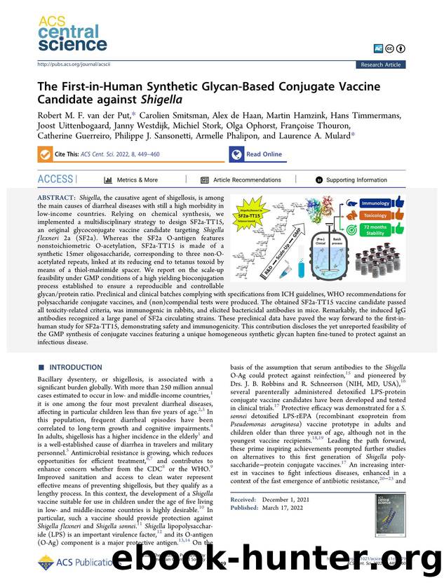 The First-in-Human Synthetic Glycan-Based Conjugate Vaccine Candidate against Shigella by unknow