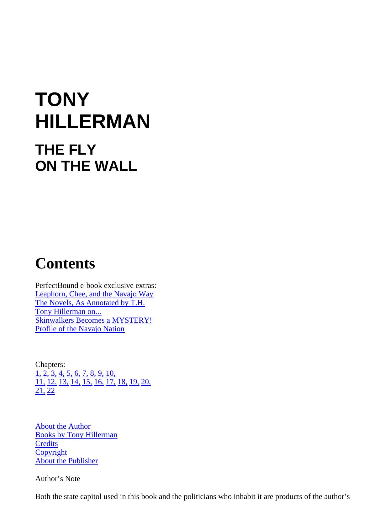 The Fly on the Wall by Tony Hillerman
