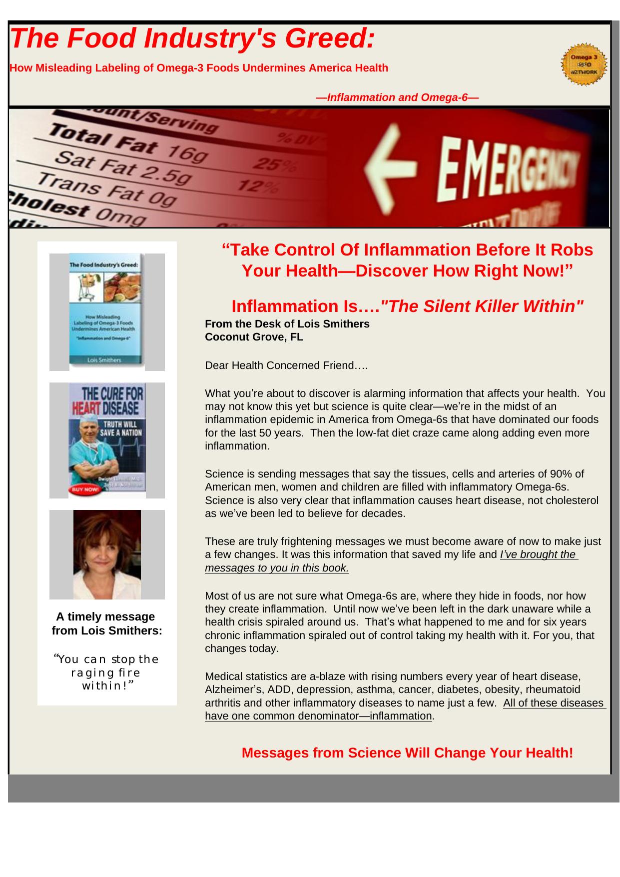 The Food Industrys Greed- How Omega 3 Labeling Undermines Health. by Best of Kuszter's Collection