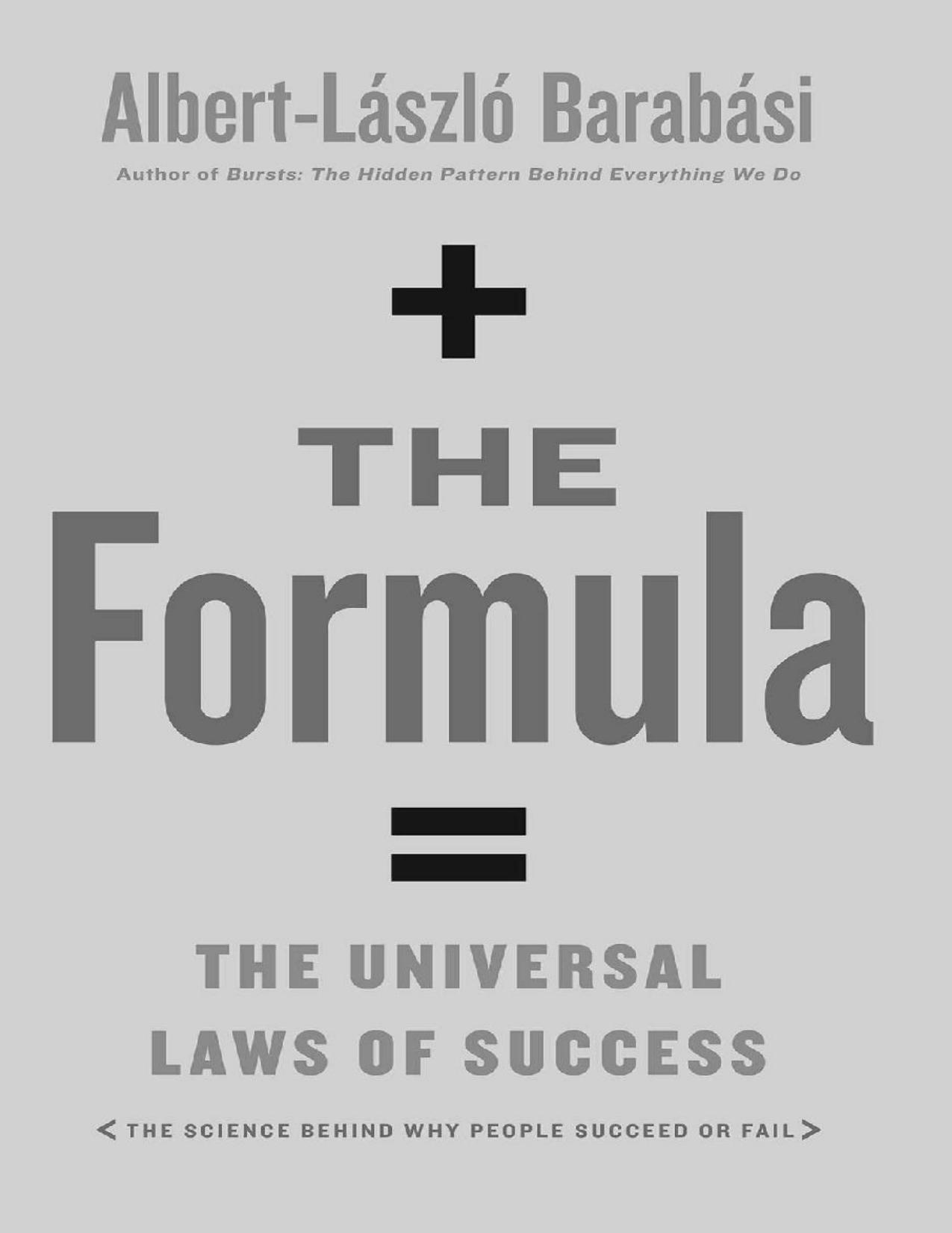 The Formula: The Universal Laws of Success by Albert-László Barabási