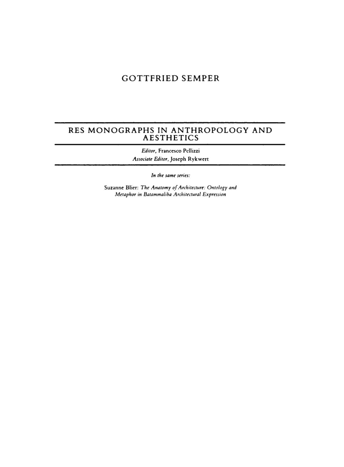 The Four Elements of Architecture and Other Writings by Gottfried Semper; Harry Francis Mallgrave; Wolfgang Herrmann