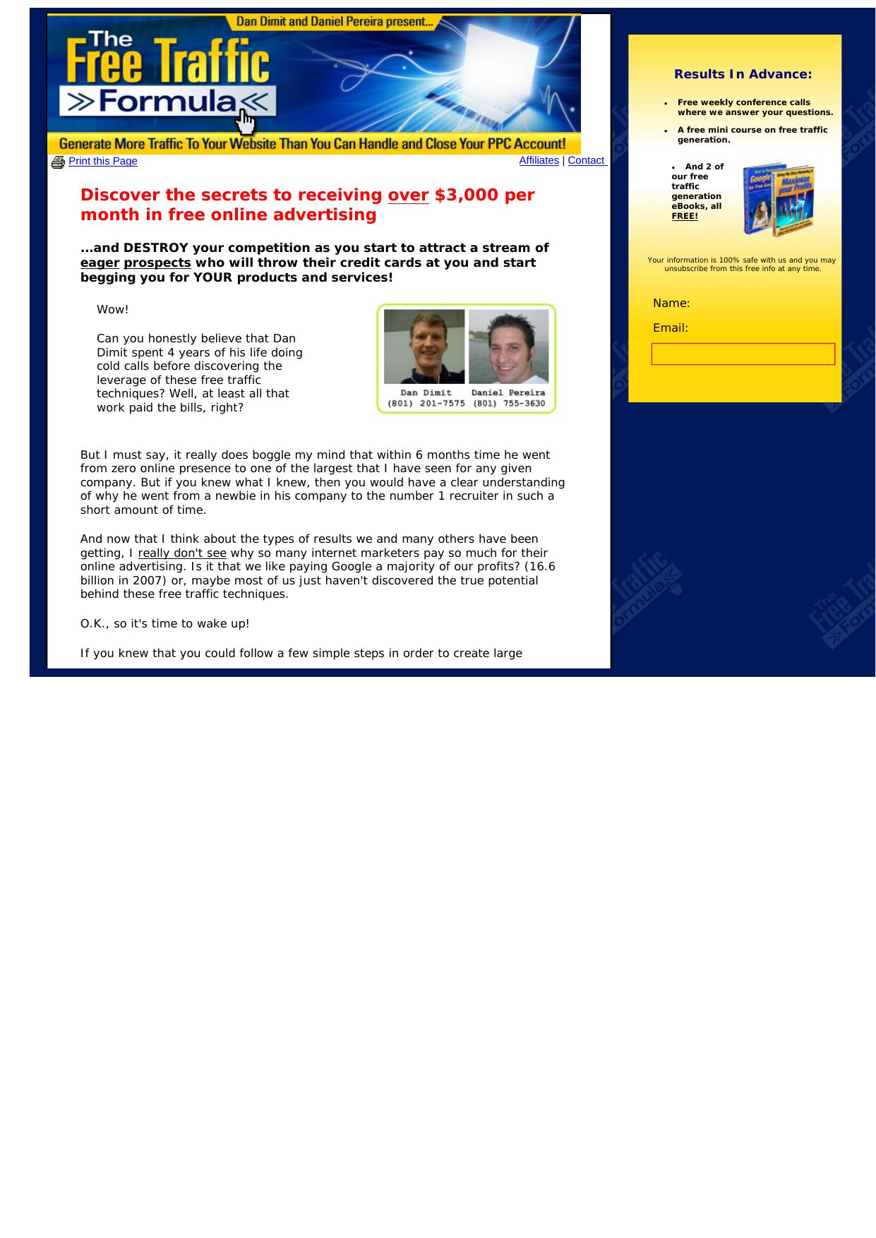 The Free Traffic Formula. by Best of Kuszter's Collection