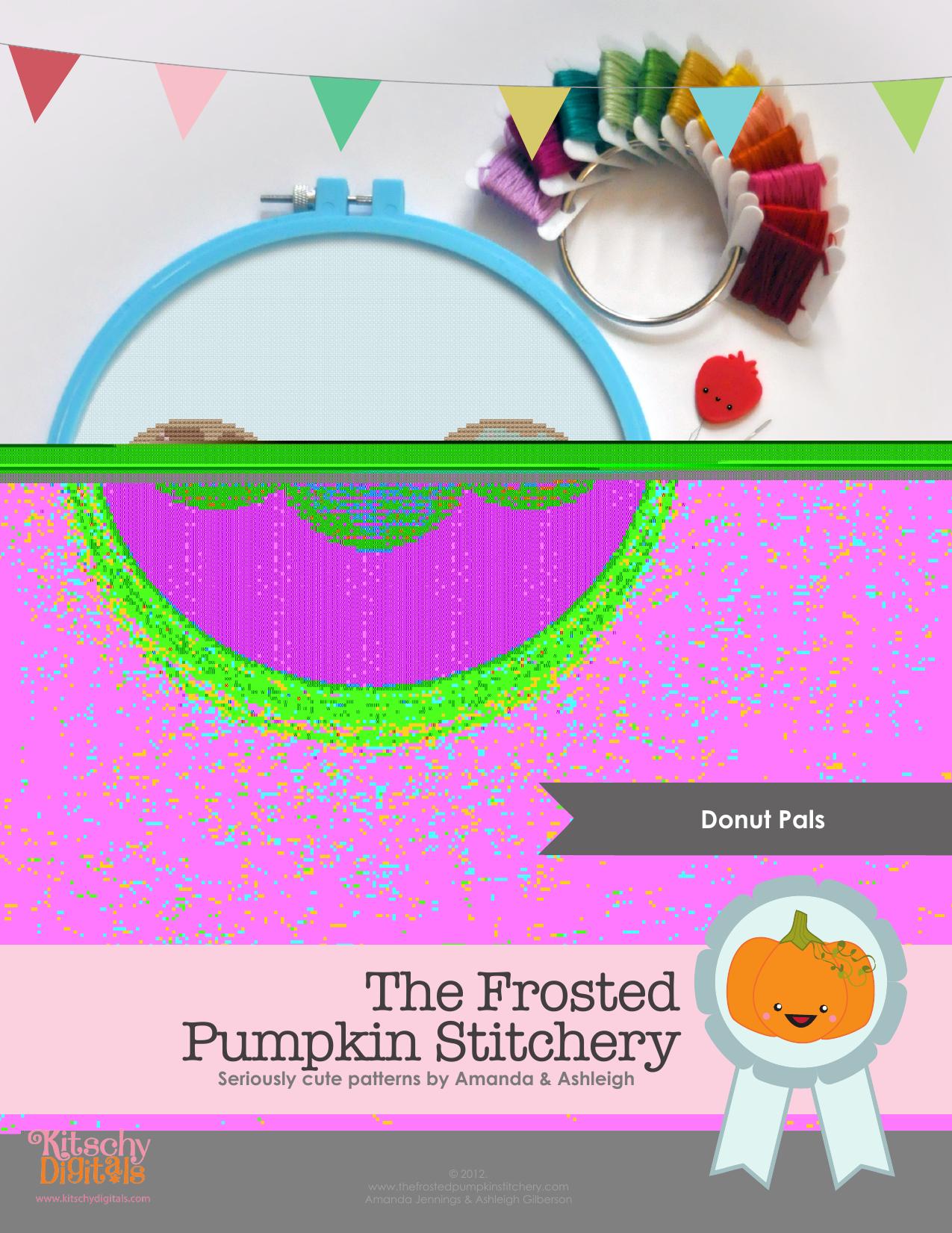 The Frosted Pumpkin Stitchery by Donut Pals Pattern